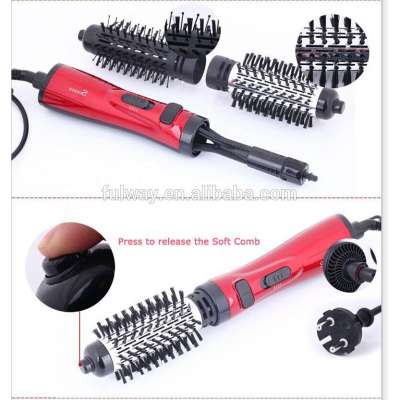 Right and left curl iron roller hair brush comb